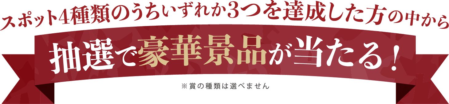 抽選で豪華景品が当たる！