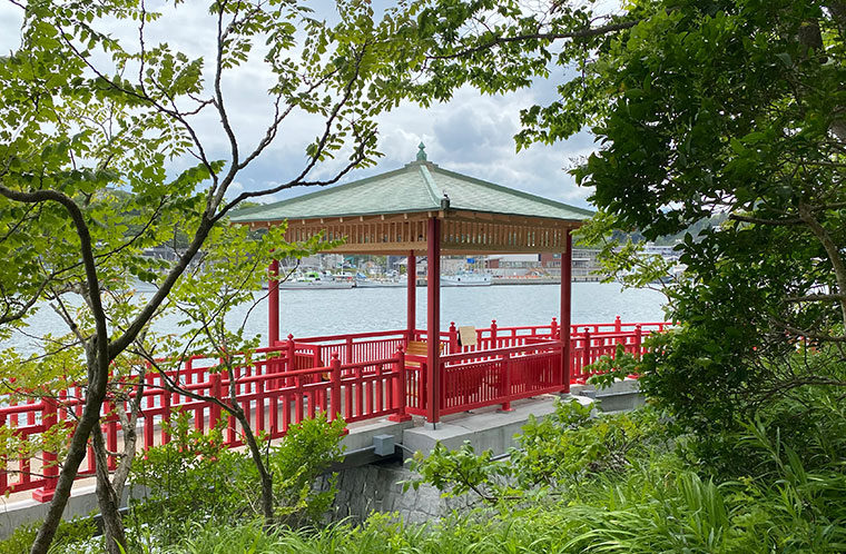 神明崎　/　浮見堂・恵比寿像