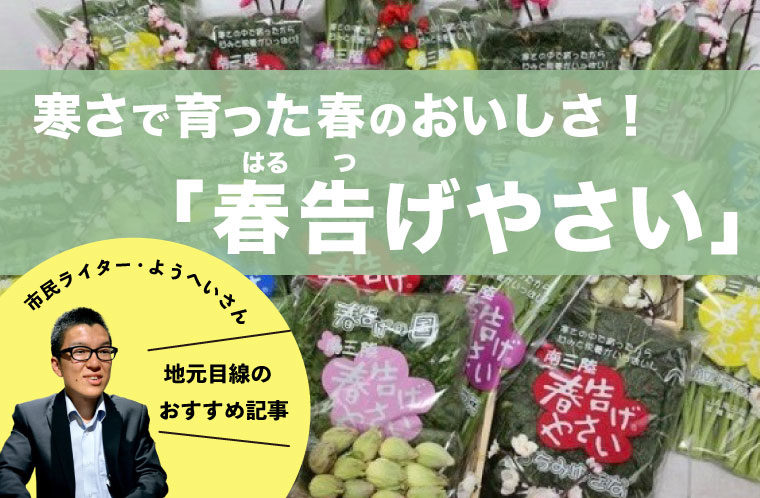 寒さで育った春のおいしさ「春告げやさい」