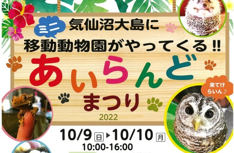 気仙沼大島に移動ミニ動物園がやってくる！！あいらんどまつり